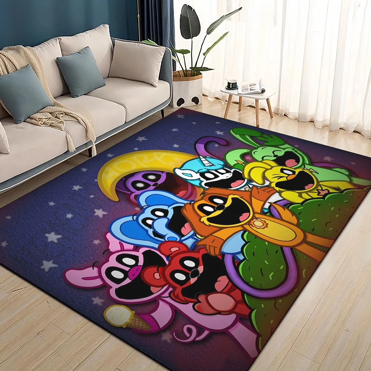 Commercial Printing Inc - Cartoon S-Smiling C-Critters Catnap Craftycorn Teppich