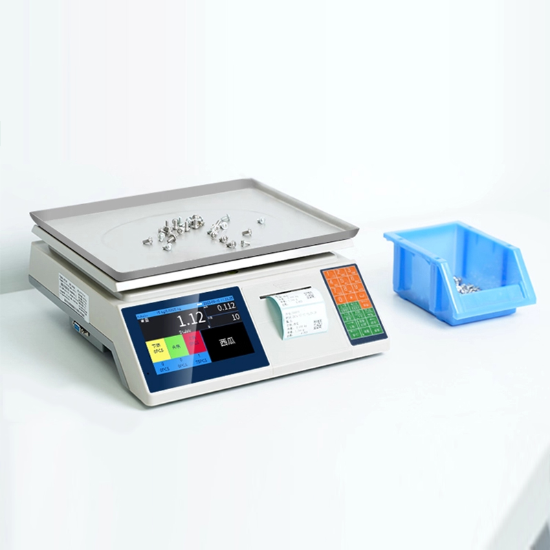 Commercial Printing Industry - Elektronische Waage mit Etikettendruck. Hochpräzises industrielles