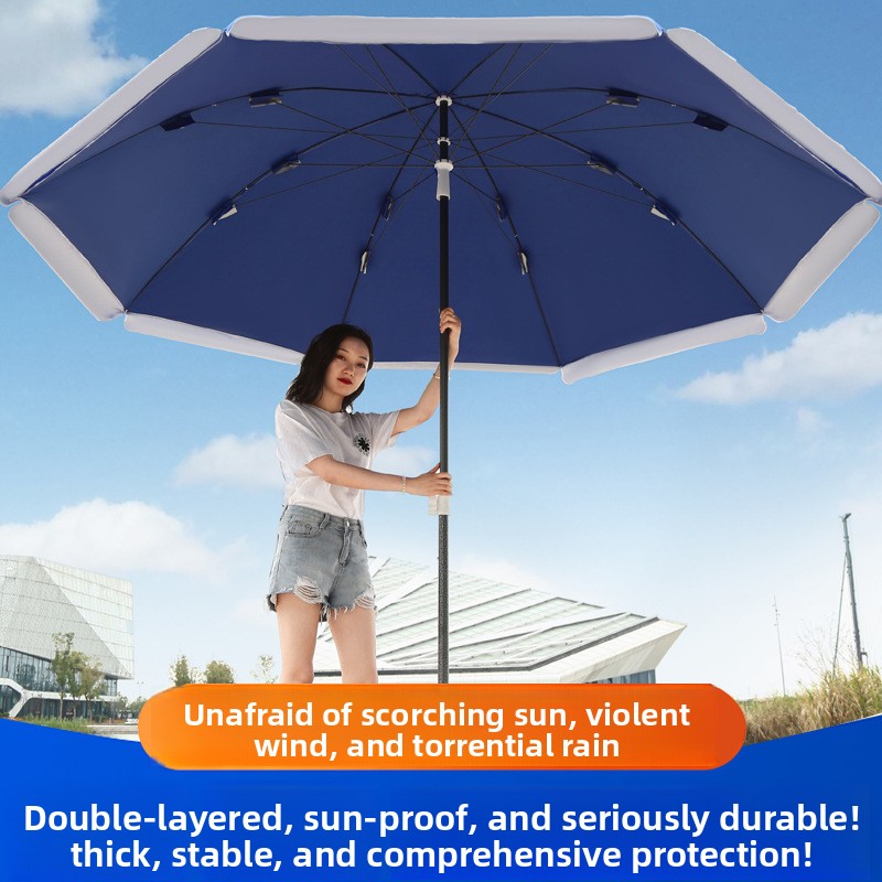 Commercial Printing Logo - Ultragroßer runder Outdoor-Sonnenschirm, Regenschutz, kommerzieller Marktstand,