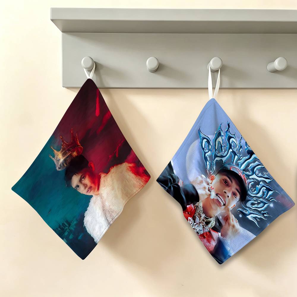 Commercial Printing Inc - Singer C-Cris Mj Polyester-Baumwoll-Handtuch mit Aufhängeschlaufe,